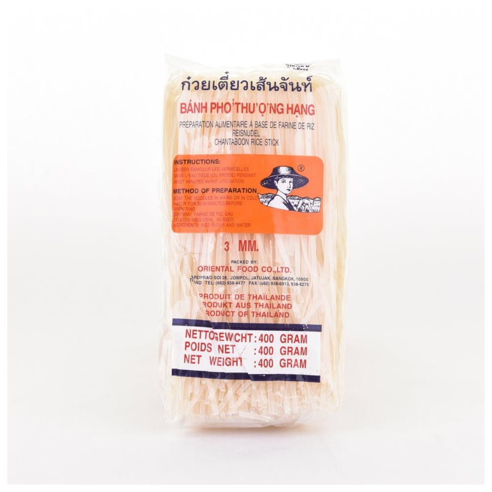 Farmer Brand Thajské ryžové rezance 3 mm "Ryžové tyčinky 3 mm" 400g Farmer Brand
